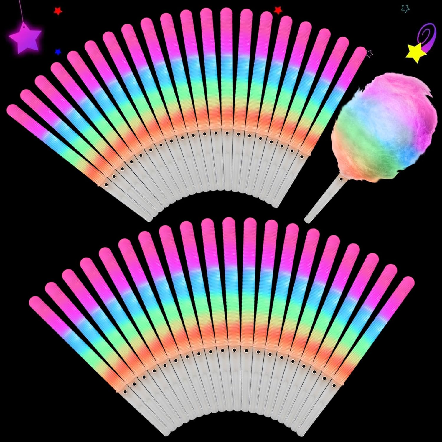 20pcs Colorful Flashing LED Co - огляд і ціна Cotton Candy Cone