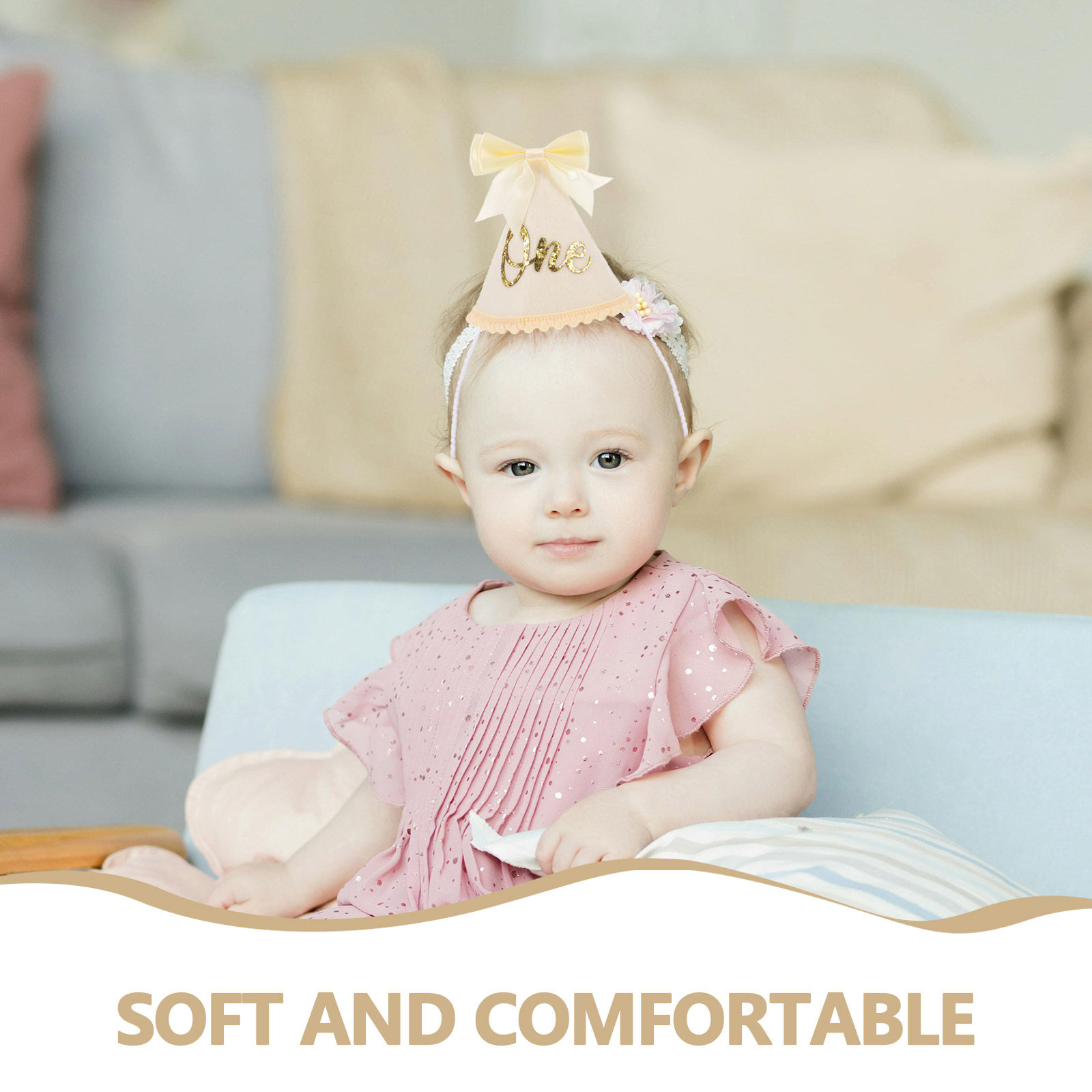 First Birthday Hat Bow Baby Cr - огляд і ціна Party Hat Cone