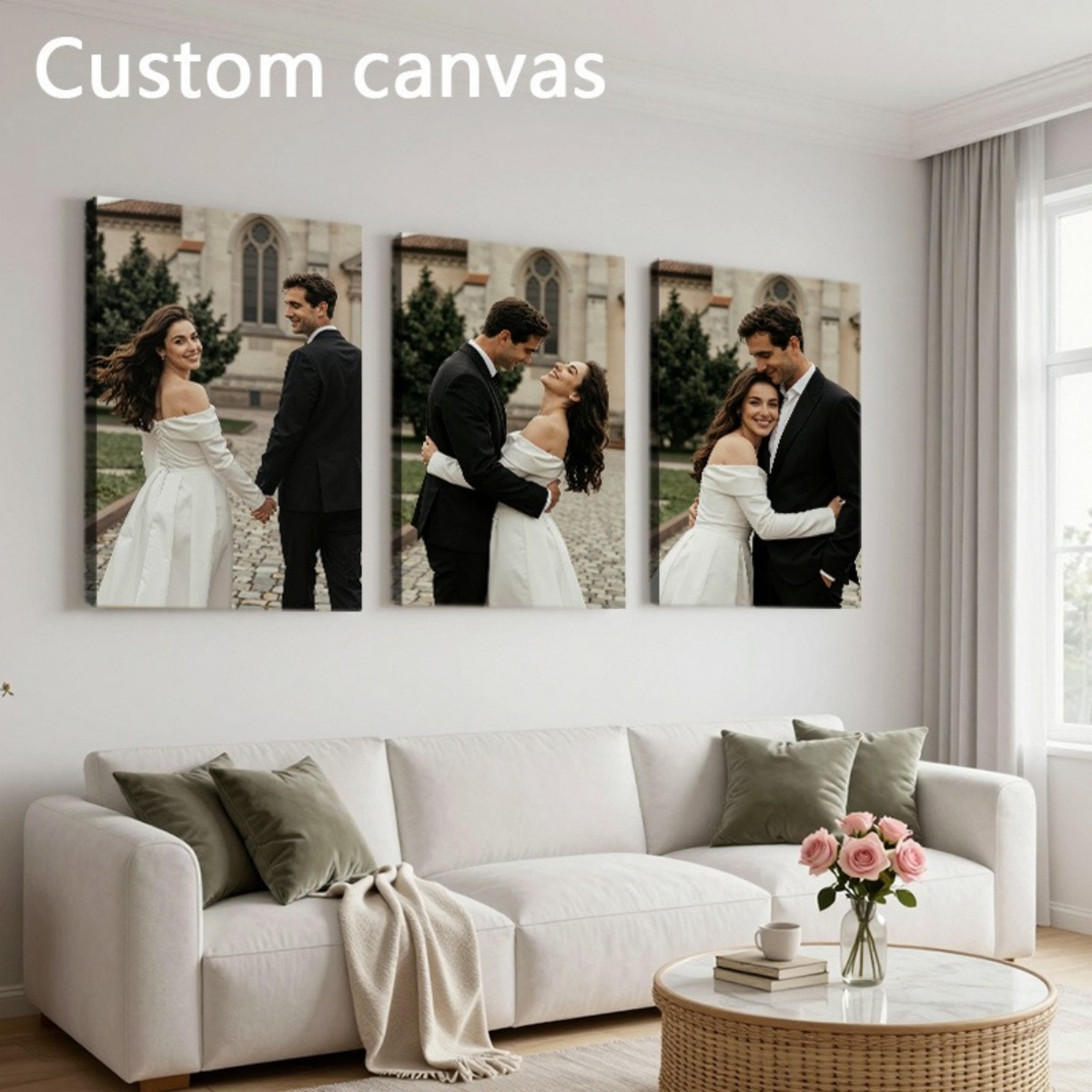 Set of 3 Custom Photo Canvas P - огляд і ціна Eve Party