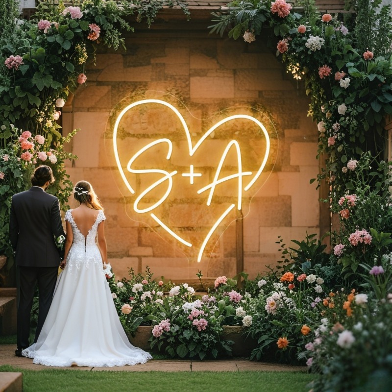 Custom Initials Heart LED Neon - огляд і ціна Eve Party