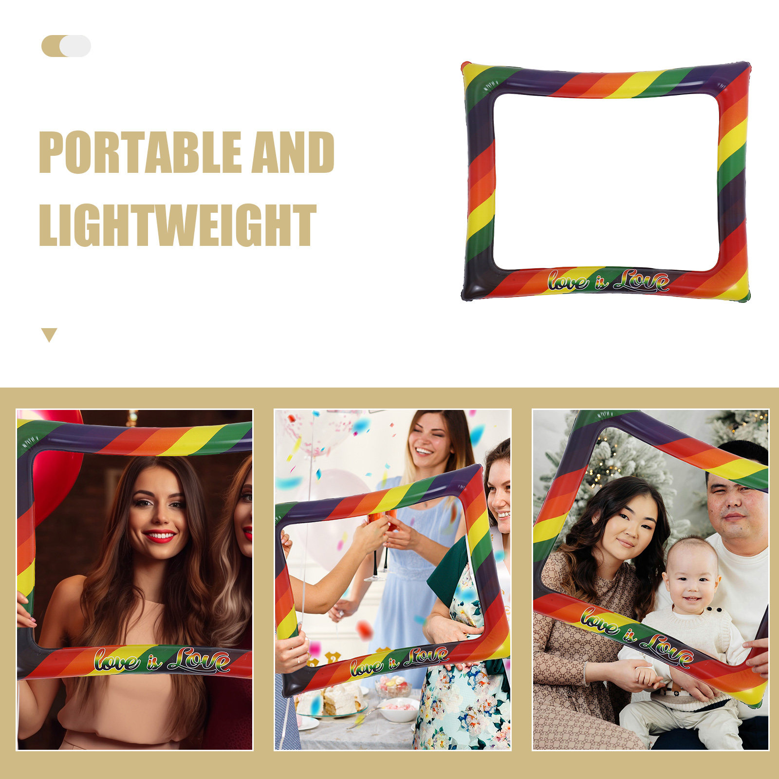 Rainbow Inflatable Selfie Fram - огляд і ціна Photo Booth Frame