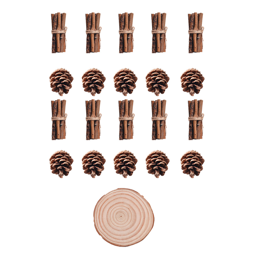 21Pcs Natural Pine Cones and W - огляд і ціна Centerpiece Stick