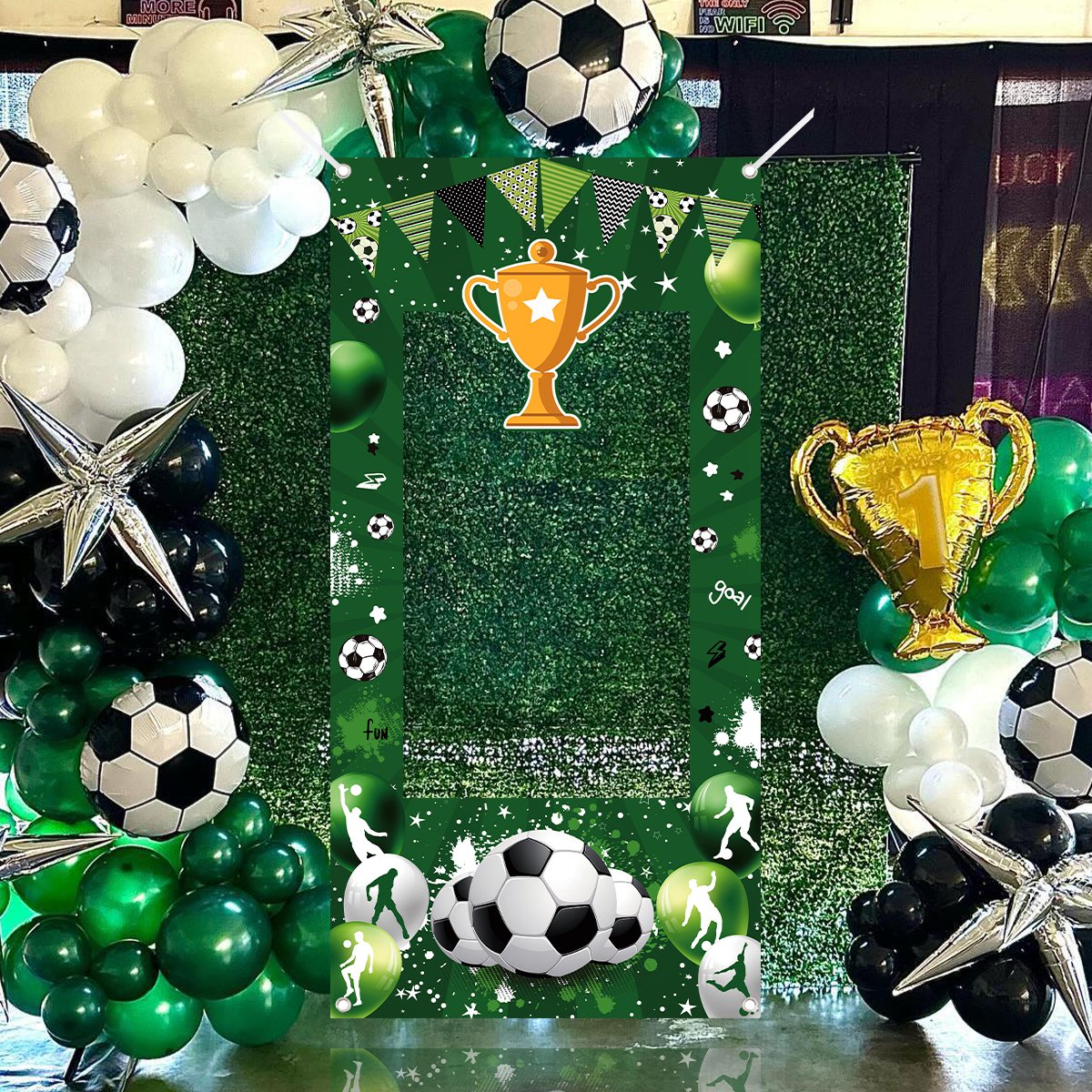 1pc Green Soccer Decorative Ph - огляд і ціна Photo Booth Frame