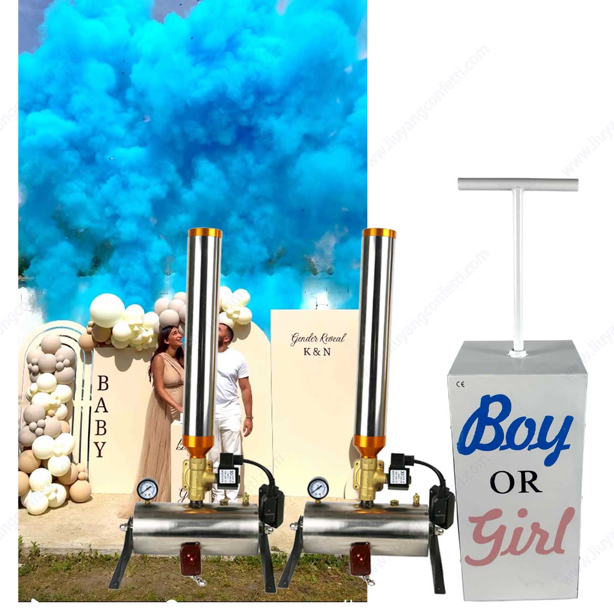 TNT Gender Reveal Electric Can - огляд і ціна Confetti Cannon Tube